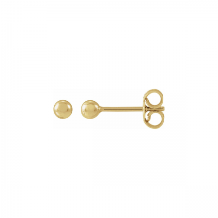 14k Solid Gold Ball Earrings | The Heirloom Orb Collection