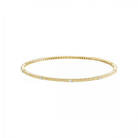 Luminary 14k Gold & Natural Diamond Beaded Bangle Bracelet