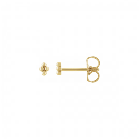 Mini Quad Stud Earrings in 14k Solid Gold | Form & Facet by Six Sisters Beadworks