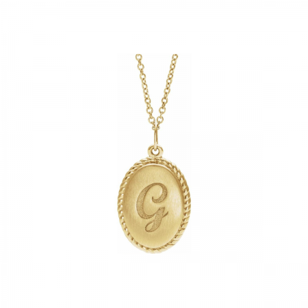 Signature Orbit Pendant | Custom Monogram Necklace in 14k Gold