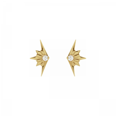 The Aurora Starburst Earrings | A Celestial Legacy in 14K Gold