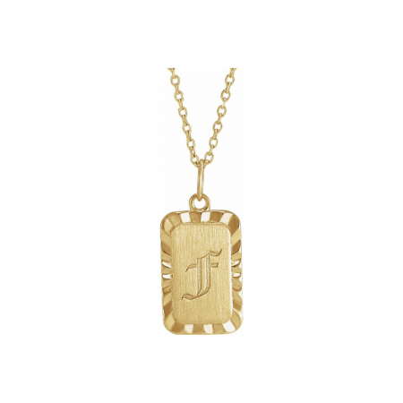The Zenith Initial Pendant | 14k Solid Gold Personal Statement Necklace