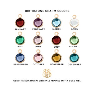 Birthstone Charms - 14K Gold Filled