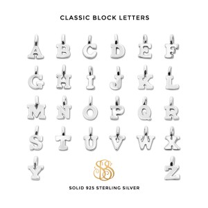 Sterling Silver Initial Charms 