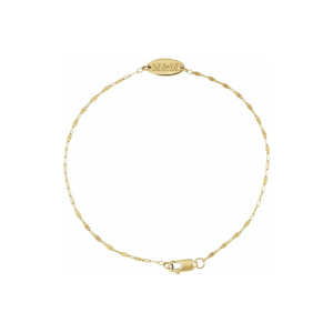 Dainty Chain Monogram Bracelet 14k Gold 