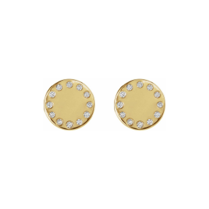 Eternity Moon Phase Earrings in 14K Gold | Choose Your Personal Lunar Moment 