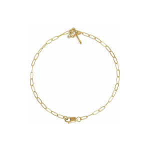 The Seraphim 14K Gold Diamond & Cross Charm Bracelet | Faith Keepsake