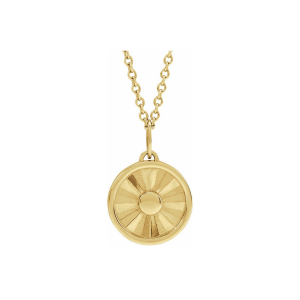 The Solstice Medallion: 14k Gold Sun Pendant Necklace | Six Sisters Beadworks