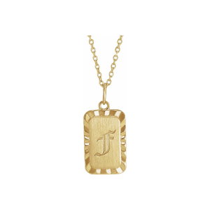 The Zenith Initial Pendant | 14k Solid Gold Personal Statement Necklace