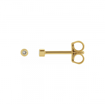 Celestial Glow | 14K Gold Micro Bezel-Set Natural Diamond Earring Studs