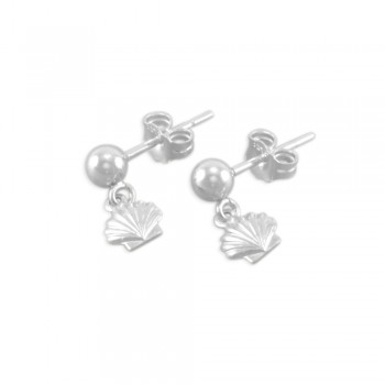Dangle Earrings with Custom made Seashell 