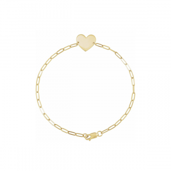 Little Heart of Gold Bracelet For Child | 14K Solid Gold Luxury Gifting