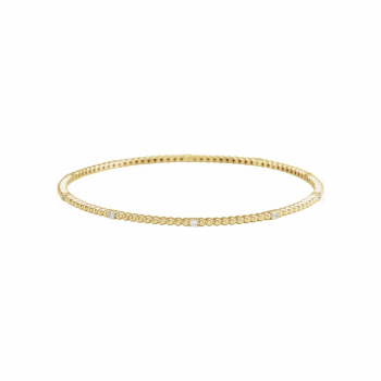 Luminary 14k Gold & Natural Diamond Beaded Bangle Bracelet
