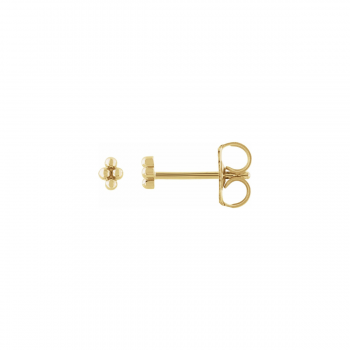 Mini Quad Stud Earrings in 14k Solid Gold | Form & Facet by Six Sisters Beadworks