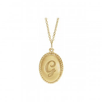 Signature Orbit Pendant | Custom Monogram Necklace in 14k Gold