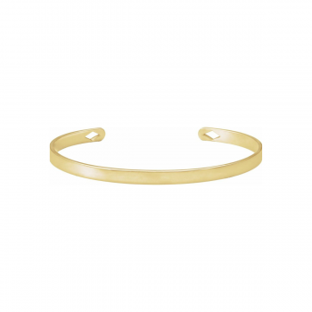 Solid 14K Gold Legacy Cuff Bracelet | Personalized Engraving