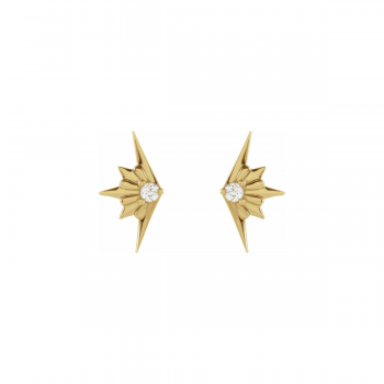 The Aurora Starburst Earrings | A Celestial Legacy in 14K Gold