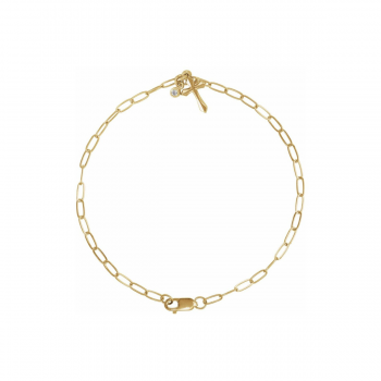 The Seraphim 14K Gold Diamond & Cross Charm Bracelet | Faith Keepsake