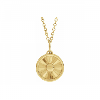 The Solstice Medallion: 14k Gold Sun Pendant Necklace | Six Sisters Beadworks