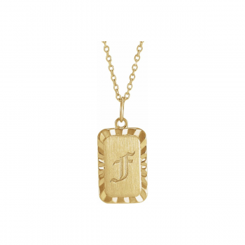 The Zenith Initial Pendant | 14k Solid Gold Personal Statement Necklace