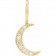 Moon Pendant Necklace 14k Gold & Natural Diamonds