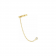 14k Gold Ear Cuff With Chain & Natural Diamond | Supernova Chain Stud