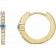 14K Gold Multi-Stone Diamond & Gemstone Hoops | Personalized Luxury Aquamarine