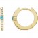 14K Rose Gold Multi-Stone Diamond & Gemstone Hoops | Personalized Luxury Sapphire Blue Zircon