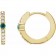 14K Gold Multi-Stone Diamond & Gemstone Hoops | Personalized Luxury Emerald