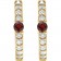 14K Gold Multi-Stone Diamond & Gemstone Hoops | Personalized Luxury Garnet