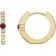 14K Gold Multi-Stone Diamond & Gemstone Hoops | Personalized Luxury Garnet