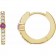 14K Gold Multi-Stone Diamond & Gemstone Hoops | Personalized Luxury Pink Tourmaline