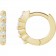 14K Gold Natural Diamond Petite Hinged Hoop Earrings