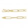 Paperclip Chain Necklace Solid 14k Gold 