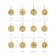 14k Gold Round Zodiac Pendant Necklace Chart 