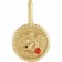 14k Gold Round Zodiac Pendant Necklace Taurus Fire Opal
