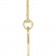 Solid 14k Yellow Gold Script Initial Pendant Necklace side view