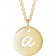 Solid 14k Yellow Gold Script Initial Pendant Necklace