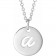 Solid 14k White Gold Script Initial Pendant Necklace