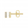 14k Gold Tiny Natural Diamond Bar Earrings 1
