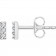 14k White Gold Tiny Natural Diamond Bar Earrings 2