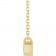 14K yellow Gold Natural Emerald Cut Diamond Necklace