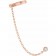 14k Rose Gold Ear Cuff With Chain & Natural Diamond | Supernova Chain Stud
