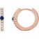 14K Rose Gold Multi-Stone Diamond & Gemstone Hoops | Personalized Luxury Sapphire