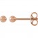 14k Solid Gold Ball Earrings | The Heirloom Orb Collection 3mm Rose