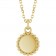 14K Solid Gold | Beaded Medallion Monogram Initial Necklace For Child blank