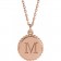 14K Solid Gold | Beaded Medallion Monogram Initial Necklace For Child Rose
