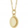 14K Solid Gold | Beaded Medallion Monogram Initial Necklace For Child side view