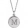 14K Solid Gold | Beaded Medallion Monogram Initial Necklace For Child White