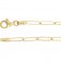 14k Solid Gold Engravable Name Bar Necklace| Modern Paperclip Chain close up
